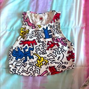 keith haring crop top